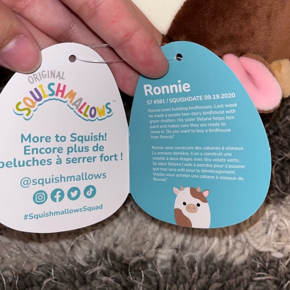 NWT Ronnie The Cow Squishmallow Brown & White - Picture 4 of 4